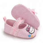 Βρεφικά παπουτσάκια αγκαλιάς με βέλκρο, σχέδιο Hello Kitty, ροζ - πουά