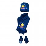 Σετ σκούφος, κασκόλ και γάντια με θέμα Pac Man, σε 2 χρώματα